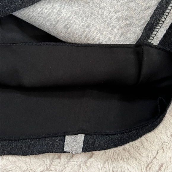 Helmut Lang wool blend half sleeve grey colorblock sweater pullover top, Size P - Picture 7 of 15